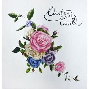 MiniArt Crafts 11030 Vintage Card Bead Embroidery Craft Kit Handmade Home Decor